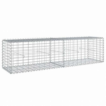 vidaXL 蛇籠バスケット カバー付き 200x50x50cm 亜鉛メッキ鉄ホーム&ガーデン 芝&ガーデン ガーデニング 鉢植え・プランター(代引不可)