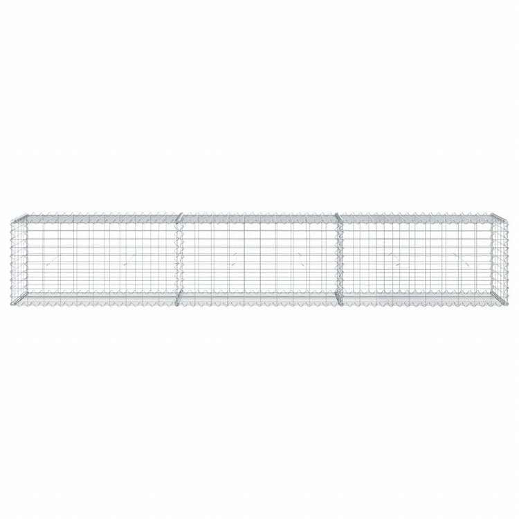 vidaXL 蛇籠バスケット カバー付き 300x50x50cm 亜鉛メッキ鉄ホーム&ガーデン 芝&ガーデン ガーデニング 鉢植え・プランター(代引不可)