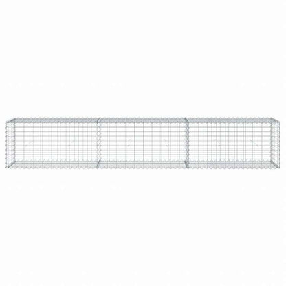 vidaXL 蛇籠バスケット カバー付き 300x50x50cm 亜鉛メッキ鉄ホーム&ガーデン 芝&ガーデン ガーデニング 鉢植え・プランター(代引不可)