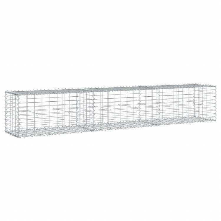 vidaXL 蛇籠バスケット カバー付き 300x50x50cm 亜鉛メッキ鉄ホーム&ガーデン 芝&ガーデン ガーデニング 鉢植え・プランター(代引不可)