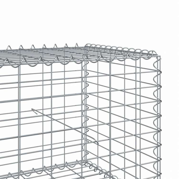 vidaXL 蛇籠バスケット カバー付き 500x50x50cm 亜鉛メッキ鉄ホーム&ガーデン 芝&ガーデン ガーデニング 鉢植え・プランター(代引不可)