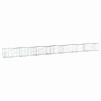 vidaXL 蛇籠バスケット カバー付き 700x50x50cm 亜鉛メッキ鉄ホーム&ガーデン 芝&ガーデン ガーデニング 鉢植え・プランター(代引不可)