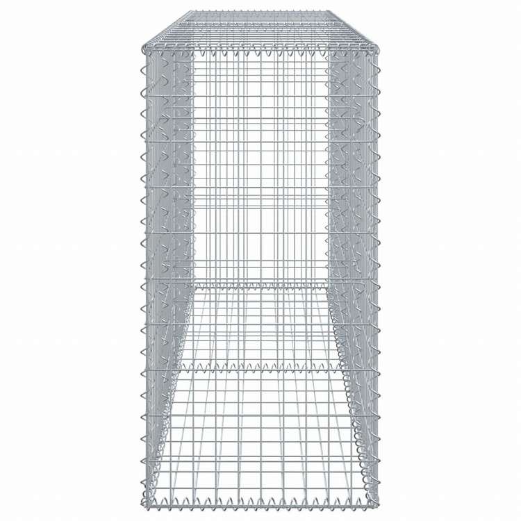 vidaXL 蛇籠バスケット カバー付き 200x50x100cm 亜鉛メッキ鉄ホーム&ガーデン 芝&ガーデン ガーデニング 鉢植え・プランター(代引不可)