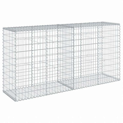 vidaXL 蛇籠バスケット カバー付き 200x50x100cm 亜鉛メッキ鉄ホーム&ガーデン 芝&ガーデン ガーデニング 鉢植え・プランター(代引不可)