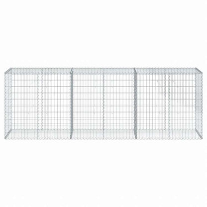 vidaXL 蛇籠バスケット カバー付き 300x50x100cm 亜鉛メッキ鉄ホーム&ガーデン 芝&ガーデン ガーデニング 鉢植え・プランター(代引不可)