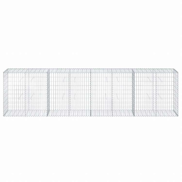vidaXL 蛇籠バスケット カバー付き 400x50x100cm 亜鉛メッキ鉄ホーム&ガーデン 芝&ガーデン ガーデニング 鉢植え・プランター(代引不可)