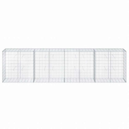 vidaXL 蛇籠バスケット カバー付き 400x50x100cm 亜鉛メッキ鉄ホーム&ガーデン 芝&ガーデン ガーデニング 鉢植え・プランター(代引不可)