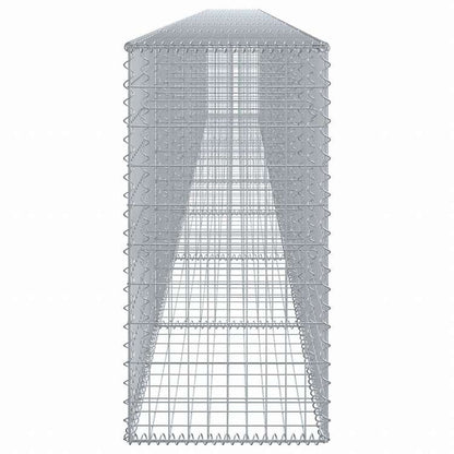 vidaXL 蛇籠バスケット カバー付き 800x50x100cm 亜鉛メッキ鉄ホーム&ガーデン 芝&ガーデン ガーデニング 鉢植え・プランター(代引不可)