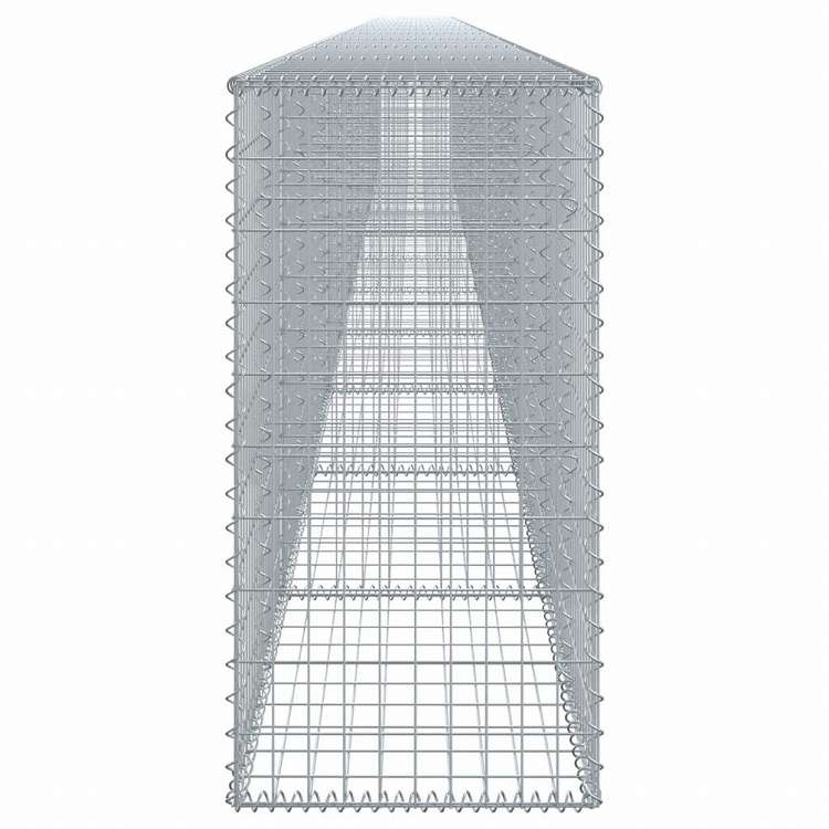vidaXL 蛇籠バスケット カバー付き 1100x50x100cm 亜鉛メッキ鉄ホーム&ガーデン 芝&ガーデン ガーデニング 鉢植え・プランター(代引不可)