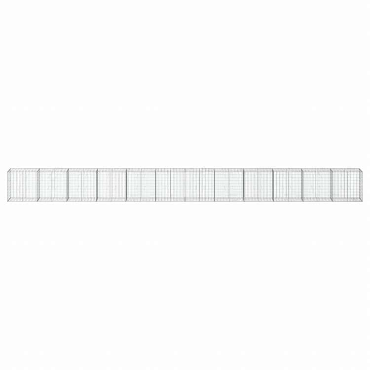 vidaXL 蛇籠バスケット カバー付き 1200x50x100cm 亜鉛メッキ鉄ホーム&ガーデン 芝&ガーデン ガーデニング 鉢植え・プランター(代引不可)