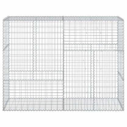 vidaXL 蛇籠バスケット カバー付き 200x50x150cm 亜鉛メッキ鉄ホーム&ガーデン 芝&ガーデン ガーデニング 鉢植え・プランター(代引不可)