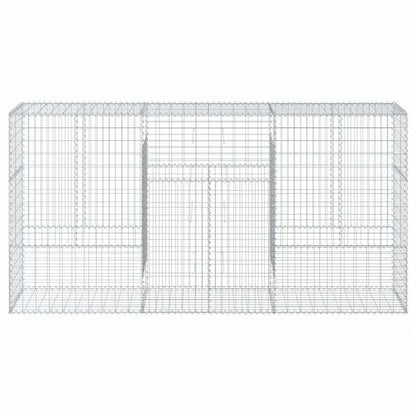 vidaXL 蛇籠バスケット カバー付き 300x50x150cm 亜鉛メッキ鉄ホーム&ガーデン 芝&ガーデン ガーデニング 鉢植え・プランター(代引不可)