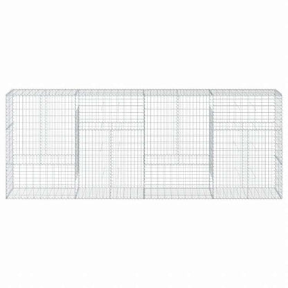 vidaXL 蛇籠バスケット カバー付き 400x50x150 cm 亜鉛メッキ鉄ホーム&ガーデン 芝&ガーデン ガーデニング 鉢植え・プランター(代引不可)