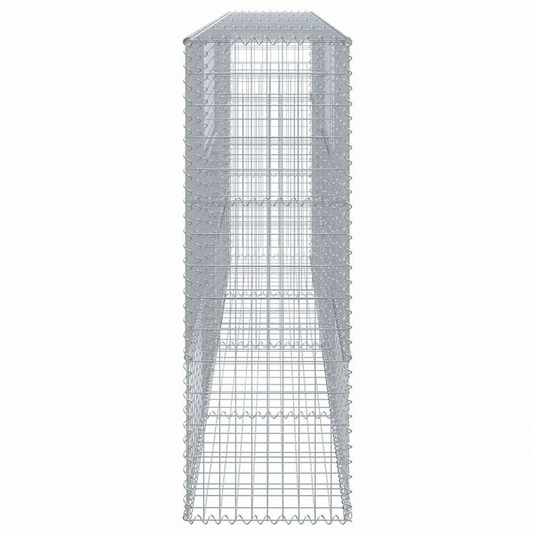 vidaXL 蛇籠バスケット カバー付き 400x50x150 cm 亜鉛メッキ鉄ホーム&ガーデン 芝&ガーデン ガーデニング 鉢植え・プランター(代引不可)