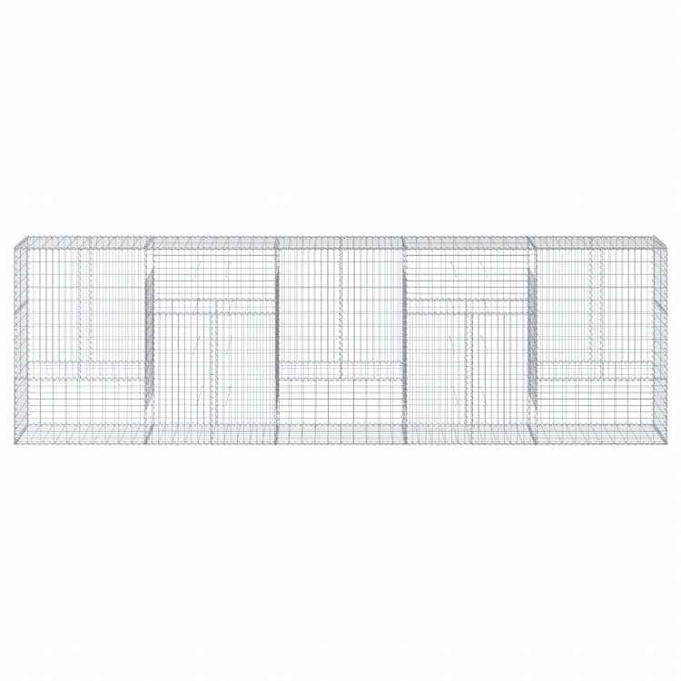 vidaXL 蛇籠バスケット カバー付き 500x50x150cm 亜鉛メッキ鉄ホーム&ガーデン 芝&ガーデン ガーデニング 鉢植え・プランター(代引不可)