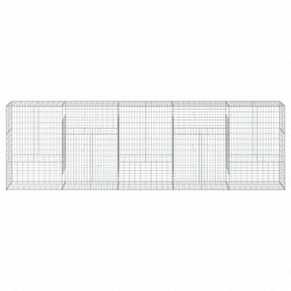 vidaXL 蛇籠バスケット カバー付き 500x50x150cm 亜鉛メッキ鉄ホーム&ガーデン 芝&ガーデン ガーデニング 鉢植え・プランター(代引不可)