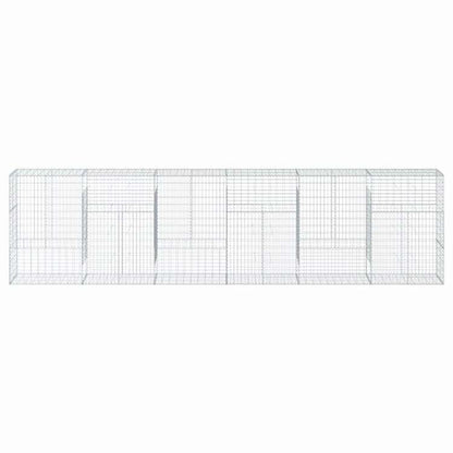 vidaXL 蛇籠バスケット カバー付き 600x50x150cm 亜鉛メッキ鉄ホーム&ガーデン 芝&ガーデン ガーデニング 鉢植え・プランター(代引不可)