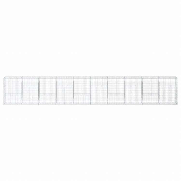vidaXL 蛇籠バスケット カバー付き 1000x50x150cm 亜鉛メッキ鉄ホーム&ガーデン 芝&ガーデン ガーデニング 鉢植え・プランター(代引不可)