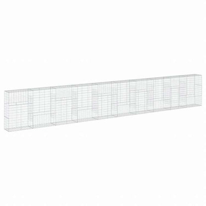 vidaXL 蛇籠バスケット カバー付き 1000x50x150cm 亜鉛メッキ鉄ホーム&ガーデン 芝&ガーデン ガーデニング 鉢植え・プランター(代引不可)