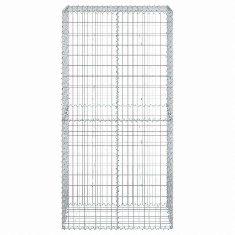 vidaXL 蛇籠バスケット カバー付き 100x50x200cm 亜鉛メッキ鉄ホーム&ガーデン 芝&ガーデン ガーデニング 鉢植え・プランター(代引不可)