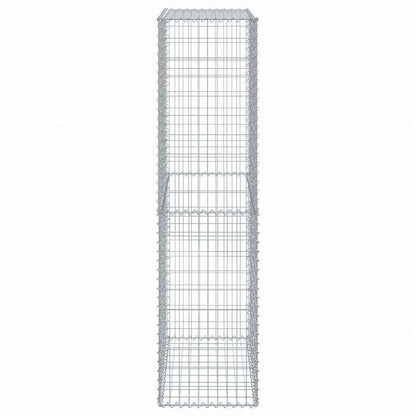 vidaXL 蛇籠バスケット カバー付き 100x50x200cm 亜鉛メッキ鉄ホーム&ガーデン 芝&ガーデン ガーデニング 鉢植え・プランター(代引不可)