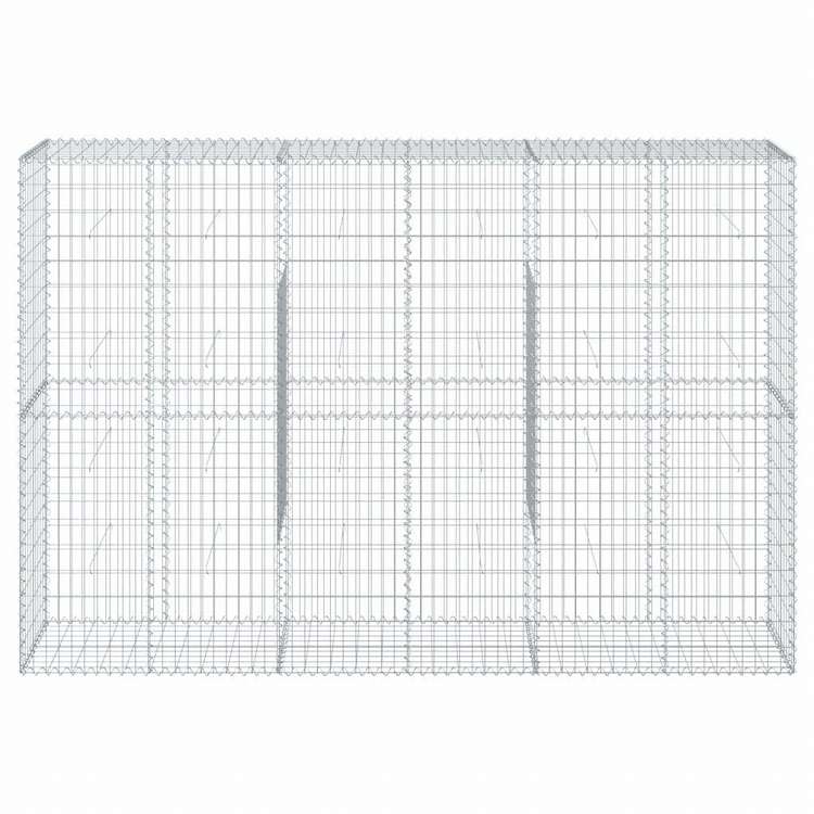 vidaXL 蛇籠バスケット カバー付き 300x50x200cm 亜鉛メッキ鉄ホーム&ガーデン 芝&ガーデン ガーデニング 鉢植え・プランター(代引不可)