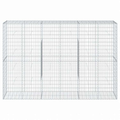 vidaXL 蛇籠バスケット カバー付き 300x50x200cm 亜鉛メッキ鉄ホーム&ガーデン 芝&ガーデン ガーデニング 鉢植え・プランター(代引不可)