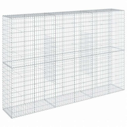 vidaXL 蛇籠バスケット カバー付き 300x50x200cm 亜鉛メッキ鉄ホーム&ガーデン 芝&ガーデン ガーデニング 鉢植え・プランター(代引不可)