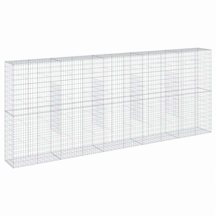 vidaXL 蛇籠バスケット カバー付き 500x50x200cm 亜鉛メッキ鉄ホーム&ガーデン 芝&ガーデン ガーデニング 鉢植え・プランター(代引不可)
