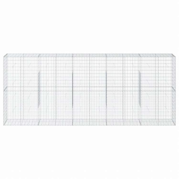 vidaXL 蛇籠バスケット カバー付き 500x50x200cm 亜鉛メッキ鉄ホーム&ガーデン 芝&ガーデン ガーデニング 鉢植え・プランター(代引不可)