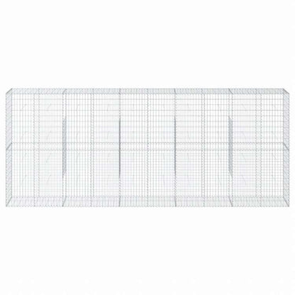 vidaXL 蛇籠バスケット カバー付き 500x50x200cm 亜鉛メッキ鉄ホーム&ガーデン 芝&ガーデン ガーデニング 鉢植え・プランター(代引不可)