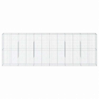 vidaXL 蛇籠バスケット カバー付き 600x50x200cm 亜鉛メッキ鉄ホーム&ガーデン 芝&ガーデン ガーデニング 鉢植え・プランター(代引不可)