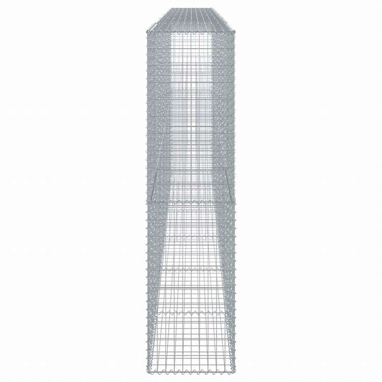 vidaXL 蛇籠バスケット カバー付き 600x50x200cm 亜鉛メッキ鉄ホーム&ガーデン 芝&ガーデン ガーデニング 鉢植え・プランター(代引不可)