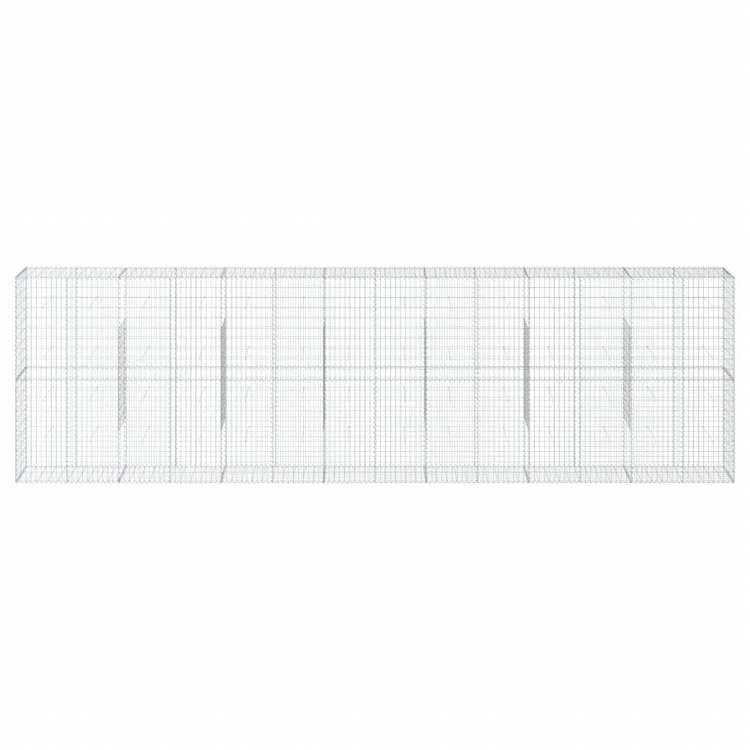 vidaXL 蛇籠バスケット カバー付き 700x50x200cm 亜鉛メッキ鉄ホーム&ガーデン 芝&ガーデン ガーデニング 鉢植え・プランター(代引不可)