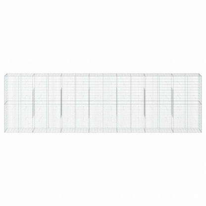 vidaXL 蛇籠バスケット カバー付き 700x50x200cm 亜鉛メッキ鉄ホーム&ガーデン 芝&ガーデン ガーデニング 鉢植え・プランター(代引不可)