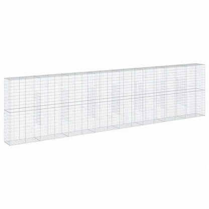 vidaXL 蛇籠バスケット カバー付き 800x50x200cm 亜鉛メッキ鉄ホーム&ガーデン 芝&ガーデン ガーデニング 鉢植え・プランター(代引不可)