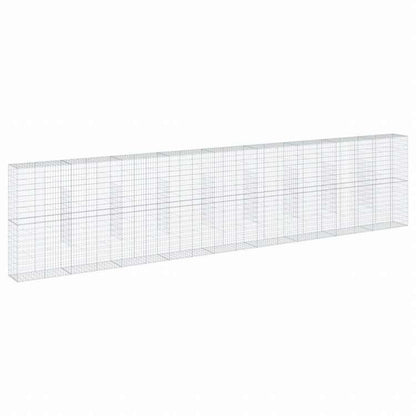 vidaXL 蛇籠バスケット カバー付き 900x50x200cm 亜鉛メッキ鉄ホーム&ガーデン 芝&ガーデン ガーデニング 鉢植え・プランター(代引不可)