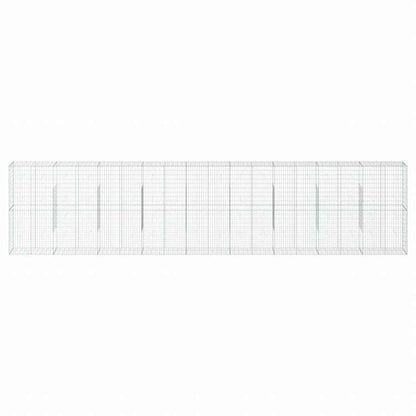 vidaXL 蛇籠バスケット カバー付き 900x50x200cm 亜鉛メッキ鉄ホーム&ガーデン 芝&ガーデン ガーデニング 鉢植え・プランター(代引不可)