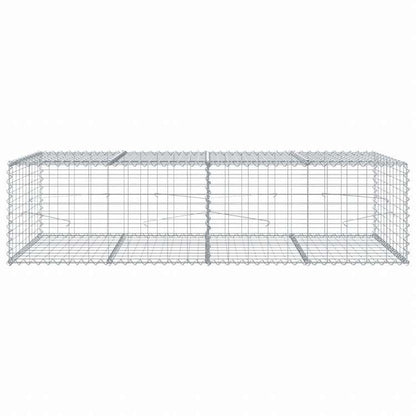 vidaXL 蛇籠バスケット カバー付き 200x100x50cm 亜鉛メッキ鉄ホーム&ガーデン 芝&ガーデン ガーデニング 鉢植え・プランター(代引不可)