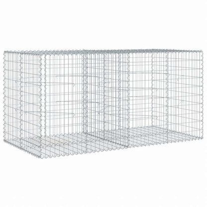 vidaXL 蛇籠バスケット カバー付き 200x100x100cm 亜鉛メッキ鉄ホーム&ガーデン 芝&ガーデン ガーデニング 鉢植え・プランター(代引不可)