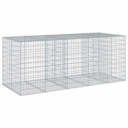 vidaXL 蛇籠バスケット カバー付き 250x100x100cm 亜鉛メッキ鉄ホーム&ガーデン 芝&ガーデン ガーデニング 鉢植え・プランター(代引不可)