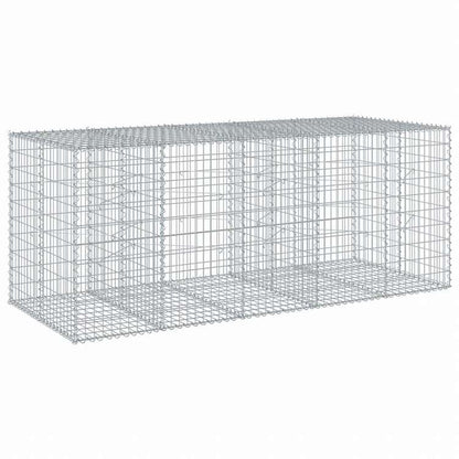 vidaXL 蛇籠バスケット カバー付き 250x100x100cm 亜鉛メッキ鉄ホーム&ガーデン 芝&ガーデン ガーデニング 鉢植え・プランター(代引不可)