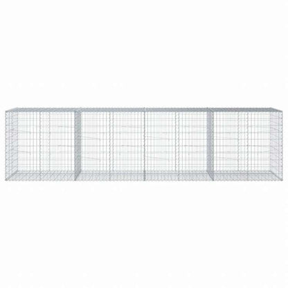 vidaXL 蛇籠バスケット カバー付き 400x100x100cm 亜鉛メッキ鉄ホーム&ガーデン 芝&ガーデン ガーデニング 鉢植え・プランター(代引不可)