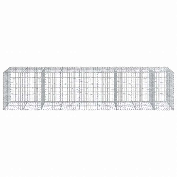 vidaXL 蛇籠バスケット カバー付き 450x100x100cm 亜鉛メッキ鉄ホーム&ガーデン 芝&ガーデン ガーデニング 鉢植え・プランター(代引不可)