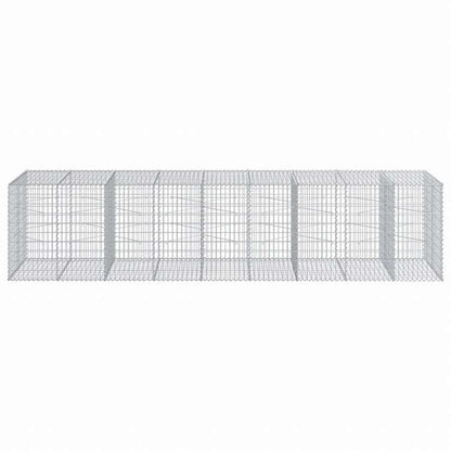 vidaXL 蛇籠バスケット カバー付き 450x100x100cm 亜鉛メッキ鉄ホーム&ガーデン 芝&ガーデン ガーデニング 鉢植え・プランター(代引不可)