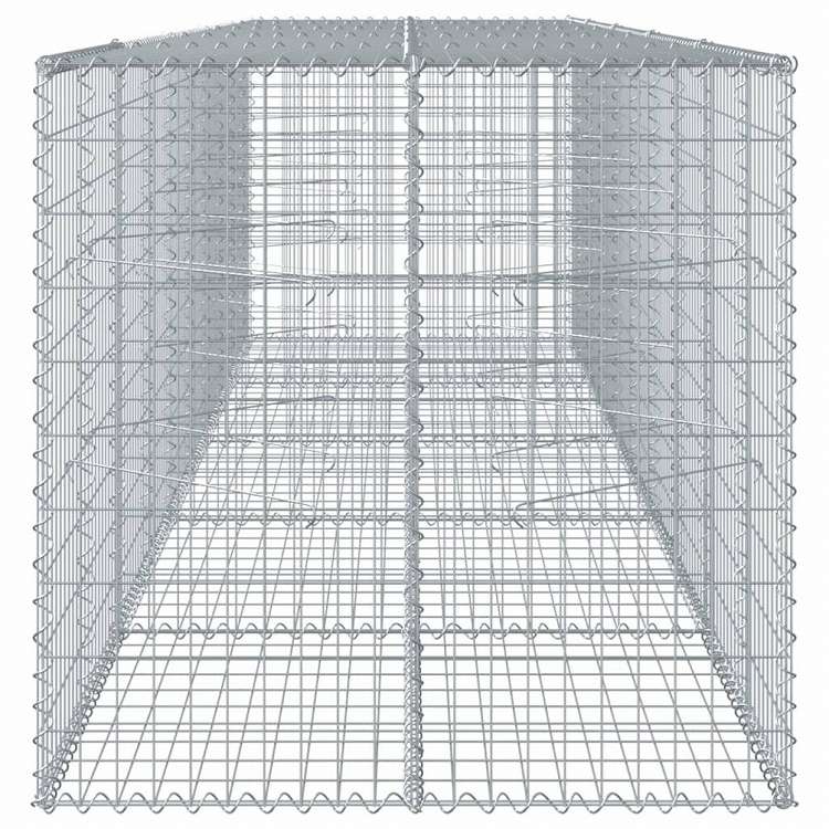vidaXL 蛇籠バスケット カバー付き 500x100x100cm 亜鉛メッキ鉄ホーム&ガーデン 芝&ガーデン ガーデニング 鉢植え・プランター(代引不可)