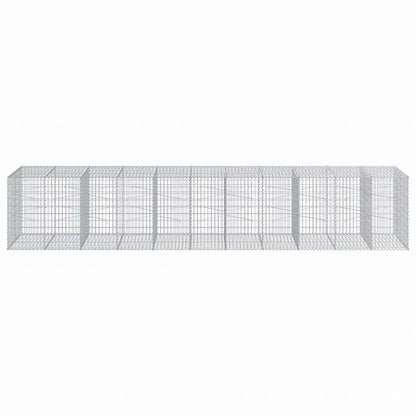 vidaXL 蛇籠バスケット カバー付き 550x100x100cm 亜鉛メッキ鉄ホーム&ガーデン 芝&ガーデン ガーデニング 鉢植え・プランター(代引不可)