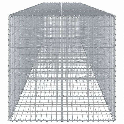 vidaXL 蛇籠バスケット カバー付き 800x100x100cm 亜鉛メッキ鉄ホーム&ガーデン 芝&ガーデン ガーデニング 鉢植え・プランター(代引不可)