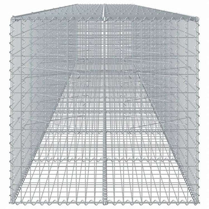 vidaXL 蛇籠バスケット カバー付き 900x100x100cm 亜鉛メッキ鉄ホーム&ガーデン 芝&ガーデン ガーデニング 鉢植え・プランター(代引不可)