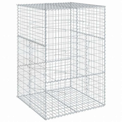 vidaXL 蛇籠バスケット カバー付き 100x100x150cm 亜鉛メッキ鉄ホーム&ガーデン 芝&ガーデン ガーデニング 鉢植え・プランター(代引不可)